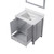 Lexora  LVJ30SD310 Jacques 30 in. W x 22 in. D Distressed Grey Bath Vanity, Cultured Marble Top, and 28 in. Mirror