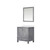 Lexora LVJ30SD310 Jacques 30 in. W Distressed Grey Bath Vanity Cabinet, Cultured Marble Top, and 28 in. Mirror