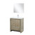 Lexora Lafarre 30 inch W x 20 in D Rustic Acacia Bath Vanity Cabinet, White Quartz Top, Chrome Faucet Set and 28 in Mirror