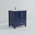 Lexora Jacques 30 in. W Navy Blue Bath Vanity Cabinet, White Quartz Top, and Faucet Set