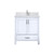 Lexora Jacques 30 in. W White Bath Vanity Cabinet, Cultured Marble Top, and Faucet Set