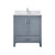 Lexora Jacques 30 in. W Dark Grey Bath Vanity Cabinet, Cultured Marble Top, and Faucet Set