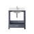 Lexora LVJ30SB301 Jacques 30 in. W Dark Grey Bath Vanity Cabinet, Cultured Marble Top, and Faucet Set