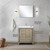 Lexora LLF30SKSOSM28FBN Lafarre 30 inch W x 20 in D Rustic Acacia Bath Vanity Cabinet, White Quartz Top, Brushed Nickel Faucet Set and 28 in Mirror