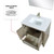 Lexora Lafarre 30 inch W x 20 in D Rustic Acacia Bath Vanity Cabinet, White Quartz Top, Brushed Nickel Faucet Set and 28 in Mirror