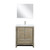Lexora Lafarre 30 inch W x 20 in D Rustic Acacia Bath Vanity Cabinet, Cultured Marble Top, Brushed Nickel Faucet Set and 28 in Mirror