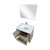Lexora LVLF30SRA312 Lafarre 30 inch W x 20 in D Rustic Acacia Bath Vanity Cabinet, Cultured Marble Top, Brushed Nickel Faucet Set and 28 in Mirror
