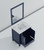 Lexora Jacques 30 in. W Navy Blue Bath Vanity Cabinet, Carrara Marble Top, and 28 in. Mirror