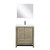 Lexora LLF30SKSOSM28FGM Lafarre 30 inch W x 20 in D Rustic Acacia Bath Vanity Cabinet, White Quartz Top, Gun Metal Faucet Set and 28 in Mirror