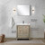 Lexora Lafarre 30 inch W x 20 in D Rustic Acacia Bath Vanity Cabinet, White Quartz Top, Gun Metal Faucet Set and 28 in Mirror