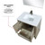 Lexora Lafarre 30 inch W x 20 in D Rustic Acacia Bath Vanity Cabinet, White Quartz Top, Gun Metal Faucet Set and 28 in Mirror