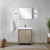 Lexora Lafarre 30 inch W x 20 in D Rustic Acacia Bath Vanity Cabinet, White Quartz Top, Gun Metal Faucet Set and 28 in Mirror