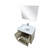 Lexora LVLF30SRA311 Lafarre 30 inch W x 20 in D Rustic Acacia Bath Vanity Cabinet, Cultured Marble Top, Chrome Faucet Set and 28 in Mirror
