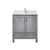 Lexora LVJ30SD301 Jacques 30 in. W Distressed Grey Bath Vanity Cabinet, Cultured Marble Top, and Faucet Set