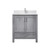 Lexora LVJ30SD201 Jacques 30 in. W Distressed Grey Bath Vanity Cabinet, White Quartz Top, and Faucet Set