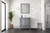 Lexora Jacques 30 in. W Distressed Grey Bath Vanity Cabinet, White Quartz Top, and Faucet Set