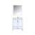 Lexora LVJ30SA311 Jacques 30 in. W White Bath Vanity Cabinet, Cultured Marble Top, Faucet Set, and 28 in. Mirror