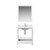 Lexora LVJ30SA311 Jacques 30 in. W White Bath Vanity Cabinet, Cultured Marble Top, Faucet Set, and 28 in. Mirror