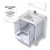 Lexora LVJ30SA311 Jacques 30 in. W White Bath Vanity Cabinet, Cultured Marble Top, Faucet Set, and 28 in. Mirror