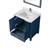 Lexora LJ342230SEWQM28F Jacques 30 in. W Navy Blue Bath Vanity Cabinet, White Quartz Top, Faucet Set, and 28 in. Mirror