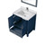 Lexora LVJ30SE311 Jacques 30 in. W Navy Blue Bath Vanity Cabinet, Cultured Marble Top, Faucet Set, and 28 in. Mirror