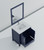 Lexora LVJ30SE311 Jacques 30 in. W Navy Blue Bath Vanity Cabinet, Cultured Marble Top, Faucet Set, and 28 in. Mirror