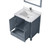 Lexora LVJ30SB311 Jacques 30 in. W Dark Grey Bath Vanity Cabinet, Cultured Marble Top, Faucet Set, and 28 in. Mirror
