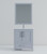Lexora LVJ30SB311 Jacques 30 in. W Dark Grey Bath Vanity Cabinet, Cultured Marble Top, Faucet Set, and 28 in. Mirror