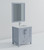 Lexora LVJ30SB311 Jacques 30 in. W Dark Grey Bath Vanity Cabinet, Cultured Marble Top, Faucet Set, and 28 in. Mirror