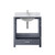 Lexora LVJ30SB101 Jacques 30 in. W Dark Grey Bath Vanity Cabinet, Carrara Marble Top, and Faucet Set