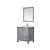 Lexora Jacques 30 in. W Distressed Grey Bath Vanity Cabinet, Cultured Marble Top, Faucet Set, and 28 in. Mirror