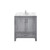 Lexora Jacques 30 in. W Distressed Grey Bath Vanity Cabinet, Carrara Marble Top, and Faucet Set