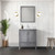 Lexora LVJ30SD101 Jacques 30 in. W Distressed Grey Bath Vanity Cabinet, Carrara Marble Top, and Faucet Set