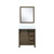 Lexora LVM30SK310 Marsyas 30 inch W Rustic Brown Bath Vanity Cabinet, Cultured Marble Countertop and 28 in Mirror