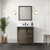 Lexora LVM30SK310 Marsyas 30 inch W Rustic Brown Bath Vanity Cabinet, Cultured Marble Countertop and 28 in Mirror