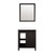 Lexora Marsyas 30 inch W Brown Bath Vanity Cabinet, Cultured Marble Countertop and 28 in Mirror