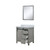 Lexora LVM30SH310 Marsyas 30 inch W Ash Grey Bath Vanity Cabinet, Cultured Marble Countertop and 28 in Mirror