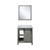 Lexora Marsyas 30 inch W Ash Grey Bath Vanity Cabinet, Cultured Marble Countertop and 28 in Mirror