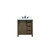 Lexora Marsyas 30 inch W Rustic Brown Bath Vanity Cabinet, White Quartz Countertop and Faucet Set