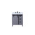 Lexora LVM30SB101 Marsyas 30 inch W Dark Grey Bath Vanity Cabinet, Carrara Marble Countertop and Faucet Set