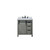 Lexora Marsyas 30 inch W Ash Grey Bath Vanity Cabinet, White Quartz Countertop and Faucet Set