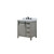 Lexora Marsyas 30 inch W Ash Grey Bath Vanity Cabinet, White Quartz Countertop and Faucet Set