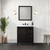 Lexora Marsyas 30 inch W Brown Bath Vanity Cabinet, Cultured Marble Countertop, Faucet Set and 28 in Mirror