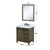 Lexora LVM30SK311 Marsyas 30 inch W Rustic Brown Bath Vanity Cabinet, Cultured Marble Countertop, Faucet Set and 28 in Mirror