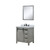 Lexora Marsyas 30 inch W Ash Grey Bath Vanity Cabinet, Cultured Marble Countertop, Faucet Set and 28 in Mirror