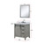 Lexora Marsyas 30 inch W Ash Grey Bath Vanity Cabinet, Cultured Marble Countertop, Faucet Set and 28 in Mirror