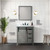 Lexora LVM30SH311 Marsyas 30 inch W Ash Grey Bath Vanity Cabinet, Cultured Marble Countertop, Faucet Set and 28 in Mirror