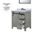 Lexora Marsyas 30 inch W Ash Grey Bath Vanity Cabinet, Cultured Marble Countertop, Faucet Set and 28 in Mirror