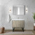 Lexora Lancy 36 inch W x 20 in D Rustic Acacia Bath Vanity Cabinet and White Quartz Top