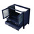 Lexora Volez 36 inch W Navy Blue Bath Vanity Cabinet